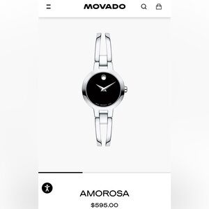 Movado Amorosa stainless steel watch timepiece accessory arm candy jewelry